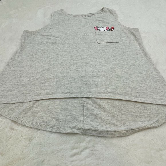 Disney Hot Topic Hei Hei & Pua in Pocket Junior’s XL Tank Gray & White - Picture 3 of 7